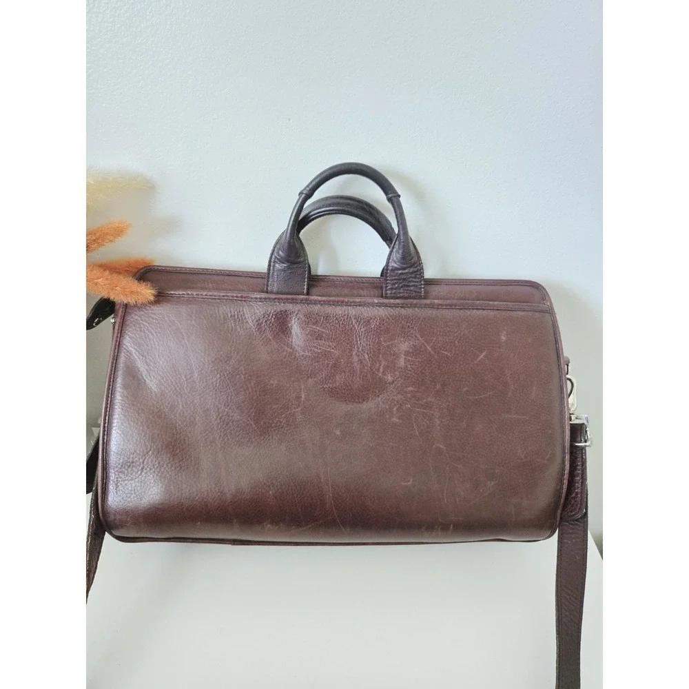 Vintage Jack Georges Messenger Bag Briefcase‎  Leather Burgundy USA